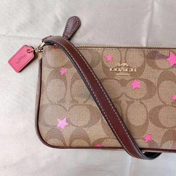Coach C7294 Nolita 19 In Signature Canvas With Disco Star Print In Khaki Multi - Picture 1 of 6